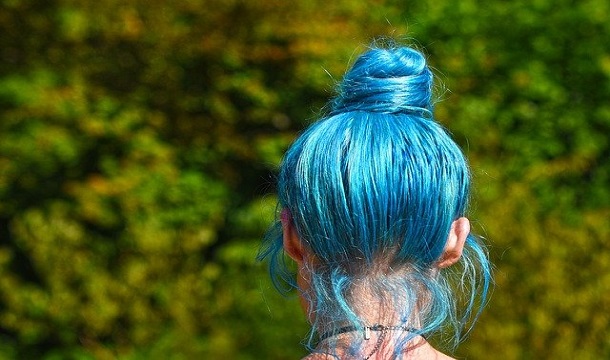 Blue Hair Captions for Instagram
